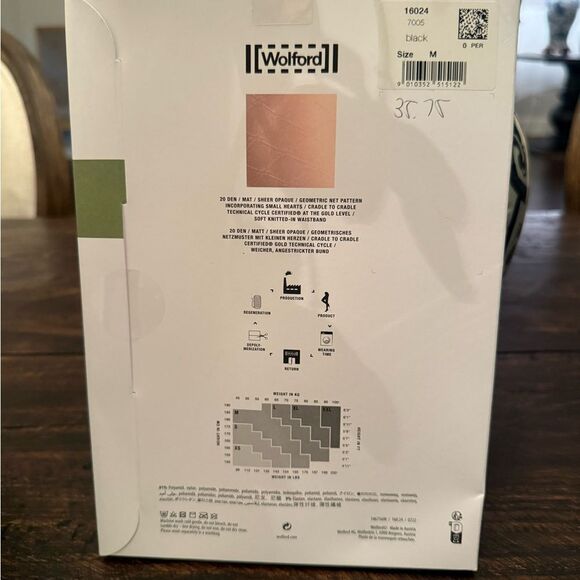 NWT Wolford Aurora Love Tights For Women size medium - Picture 4 of 5